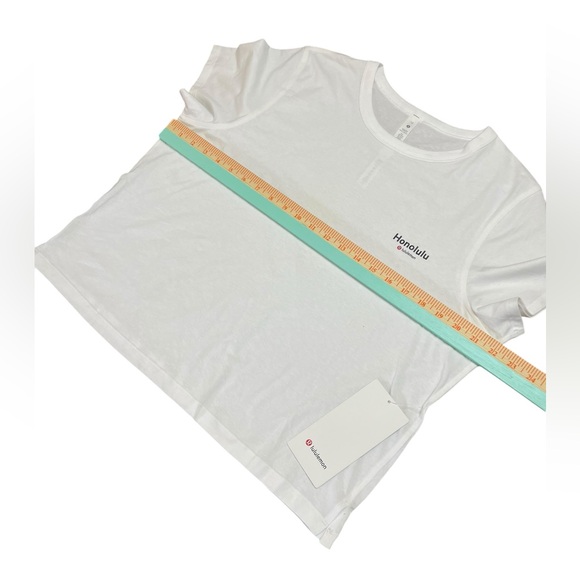 Lululemon Classic-Fit Cotton-Blend T-Shirt Rare Hawaii Aloha Edition New Size 12 - Picture 5 of 7